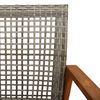vidaXL 5-tlg. Garten-Lounge-Set Grau Poly Rattan und Akazienholz