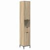vidaXL Badezimmerschrank mit Speicher Sonoma-Eiche 31,5 x 33 x 190 cm