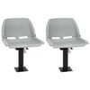 vidaXL Bootssitze mit Podest 2 Stk. 360&deg; Drehbar