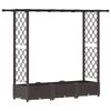 vidaXL Hochbeet mit Rankgitter und Dach Braun 164 x 40 x 123 cm PP