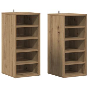 vidaXL Schuhschr&auml;nke 2 Stk. Artisan-Eiche 32x35x70 cm Holzwerkstoff