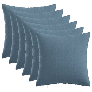 vidaXL Kissenbezug 6 stk. HEERLEN Jeans blau 30 x 30 cm Stoff