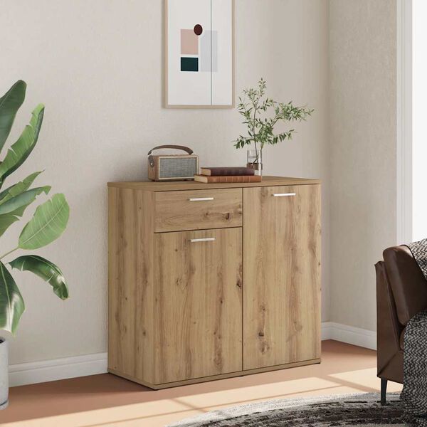 vidaXL Sideboard Artisan-Eiche 80x36x75 cm Holzwerkstoff