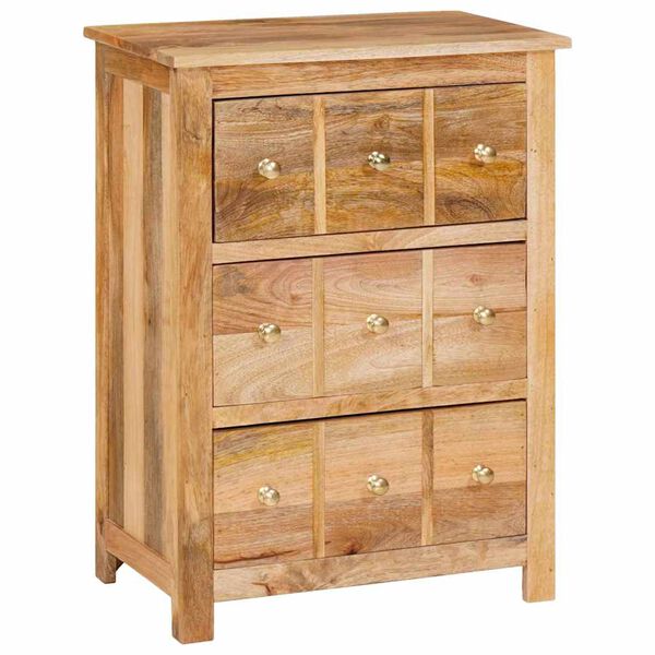 vidaXL Sideboard Braun 55 x 35 x 75 cm massives Mangoholz