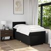 vidaXL Boxspringbett mit Matratze Schwarz 90x190 cm Stoff