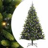 vidaXL K&uuml;nstlicher Klapp-Weihnachtsbaum mit 300 LEDs Gr&uuml;n 180 cm