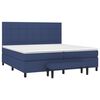 vidaXL Boxspringbett mit Matratze Blau 200x200 cm Stoff