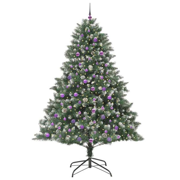 vidaXL K&uuml;nstlicher Weihnachtsbaum mit 300 LEDs mit St&auml;nder Gr&uuml;n 240 cm