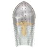 vidaXL Kreuzritter-Helm Antik Replik LARP Silbern Stahl
