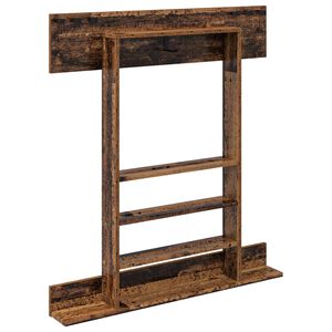 vidaXL Billardqueue-St&auml;nder Holzwerkstoff 93 x 12 x 103 cm Altholz
