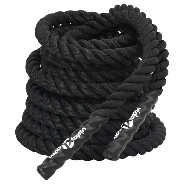 vidaXL Battle Rope Schwarz 15 m 11 kg Polyester