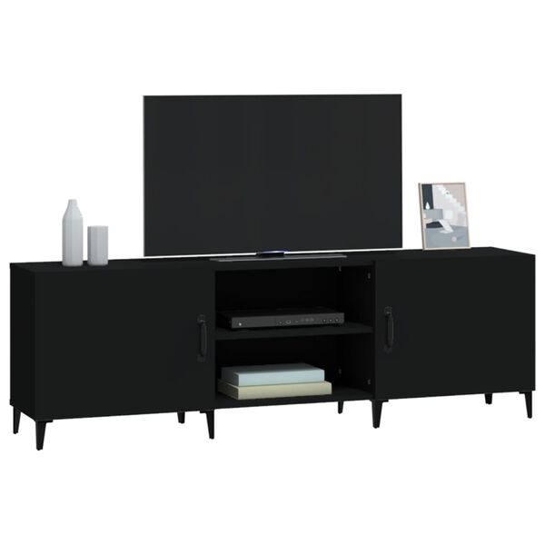 vidaXL TV-Schrank Schwarz 150x30x50 cm Holzwerkstoff
