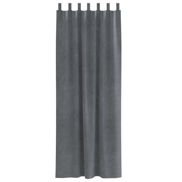 vidaXL Verdunkelungsvorhänge 2 pcs Hellgrau 140 x 245 cm Samt