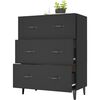 vidaXL Sideboard Schwarz 69,5x34x90 cm Holzwerkstoff