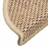 vidaXL Treppenmatten Selbstklebend Sisal-Optik 15 Stk. 56x17x3 cm Sand