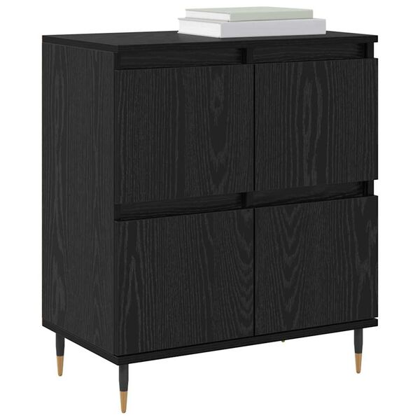 vidaXL Sideboard Schwarz Eichen-Optik 60 x 35 x 70 cm