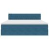 vidaXL Bett mit Stauraum und LED mit LED Dunkelblau 160 x 200 cm Samt