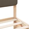 vidaXL Bettgestell mit gepolstertem Kopfteil Taupe 135 x 190 cm