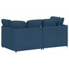 vidaXL Modulares Sofa mit Kissen Stoff Blau