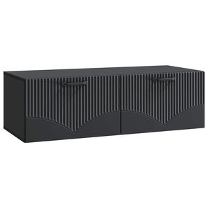 vidaXL Wandmontierter TV-Schrank Schwarz 98 x 41 x 30 cm Holzwerkstoff