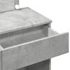 vidaXL Schminktisch mit LED-Beleuchtung Betongrau 100x40x120 cm