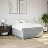 vidaXL Boxspringbett mit Matratze Hellgrau 140x200 cm Stoff