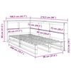 vidaXL Massivholzbett mit Regal ohne Matratze Wachsbraun 90x200 cm