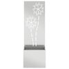 vidaXL Garten Sichtschutz-Leinwand Floral Silber 50 x 32 x 150 cm