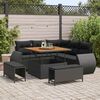 vidaXL Gartensofa-set 8 pcs Schwarz Poly-Rattan