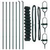 vidaXL Zaunpfosten Gr&uuml;n 10 x 1 m (40 x 40 mm Maschen) Stahl und PVC