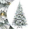 vidaXL K&uuml;nstlicher Weihnachtsbaum mit 300 LEDs Wei&szlig; 210 cm PE und PVC