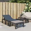vidaXL Sonnenliege mit Kissen Anthrazit PP