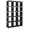 vidaXL W&uuml;rfelregal mit 15 F&auml;chern Schwarz 103x30x175,5 cm Stoff
