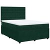 vidaXL Boxspringbett mit Matratze Dunkelgr&uuml;n 140x200 cm Samt