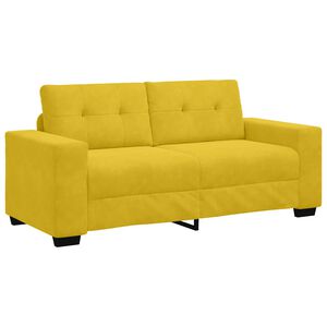 vidaXL Zweisitzer-Sofa Gelb 140 cm Samt