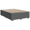 vidaXL Boxspringbett mit Matratze Dunkelgrau 140x190 cm Stoff