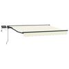 vidaXL Manueller Markisenrahmen mit LEDs Creme und Anthrazit 2,5 x 2 m