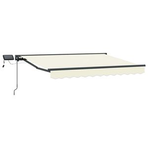 vidaXL Manueller Markisenrahmen mit LEDs Creme und Anthrazit 2,5 x 2 m