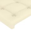 vidaXL Boxspringbett mit Matratze Creme 200x200 cm Kunstleder