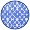 vidaXL Outdoor-Teppich ARAKIL Blau und Wei&szlig; &Oslash;160 cm PP