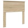 vidaXL Bettrahmen Sonoma Eiche und Silber 75 x 190 cm Holzwerkstoff