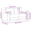vidaXL Zweisitzer-Sofa Rosa 140 cm Samt