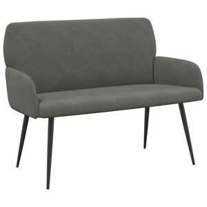 vidaXL 2-Sitzer Sofa mit Metallbeinen 2-Sitzer Dunkelgrau Cordstoff