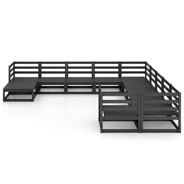 vidaXL 11-tlg. Garten-Lounge-Set Massivholz Kiefer