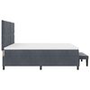 vidaXL Boxspringbett mit Matratze Dunkelgrau 200 x 200 cm Samt