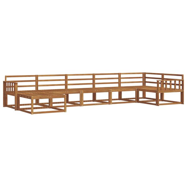 vidaXL Outdoor-Sofagarnitur 7 pcs Natur Massivholz Akazie