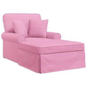 vidaXL Chaise Lounge mit Rock 3 stk. Rosa Stoff 91 x 157 x 91 cm