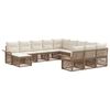 vidaXL Gartensofa-set 12 pcs Beige und Cremewei&szlig; Poly-Rattan