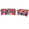 vidaXL 2-tlg. Chesterfield-Sofa-Set Stoff