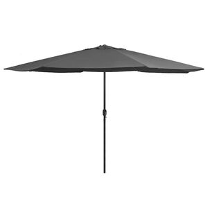 vidaXL Sonnenschirm mit Metall-Mast 390 cm Anthrazit